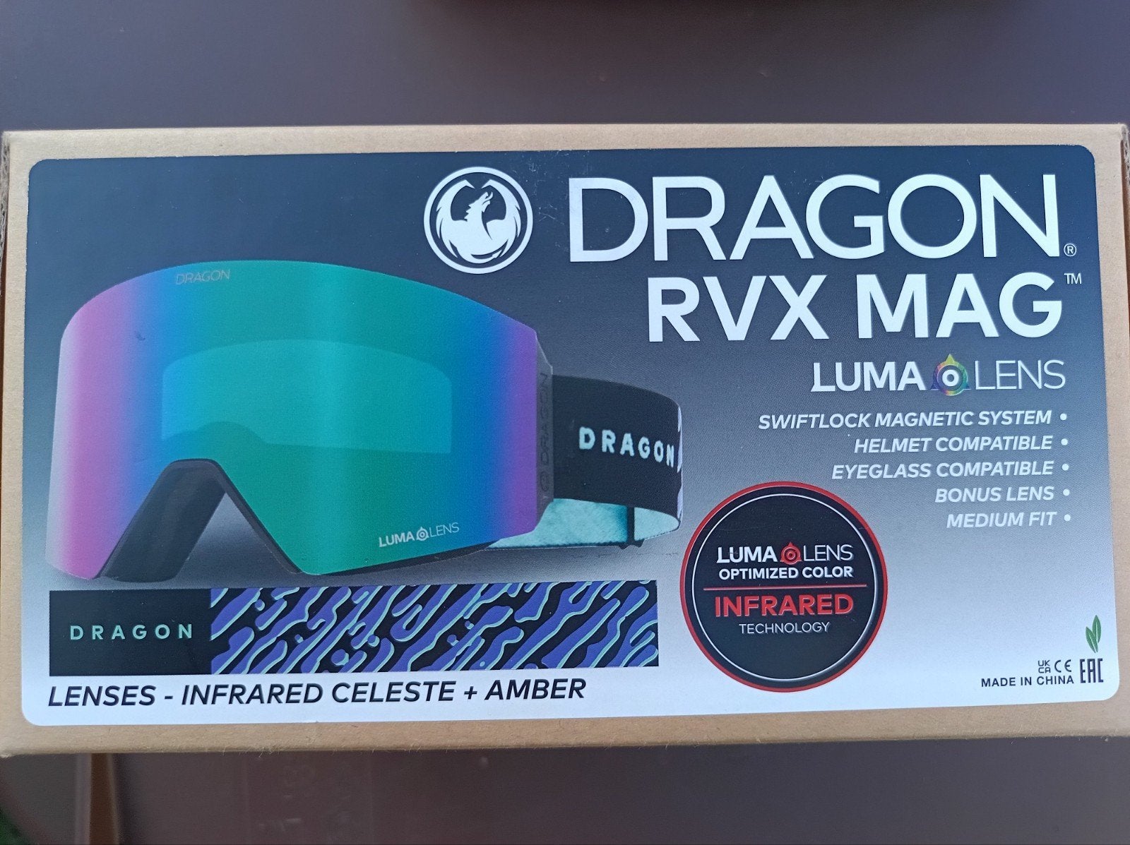 Dragon RVX MAG Skibril - Nieuw in doos, Overige merken, Overige typen, Nieuw, Ophalen of Verzenden
