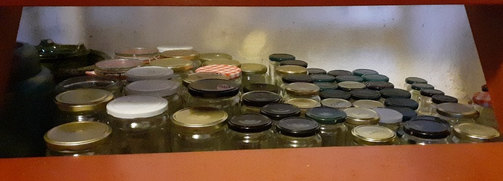 JAMPOT Glazen potten jampotten inmaak diverse maten, Met deksel, Pot, Bus of Blik, Ophalen of Verzenden, Overige merken