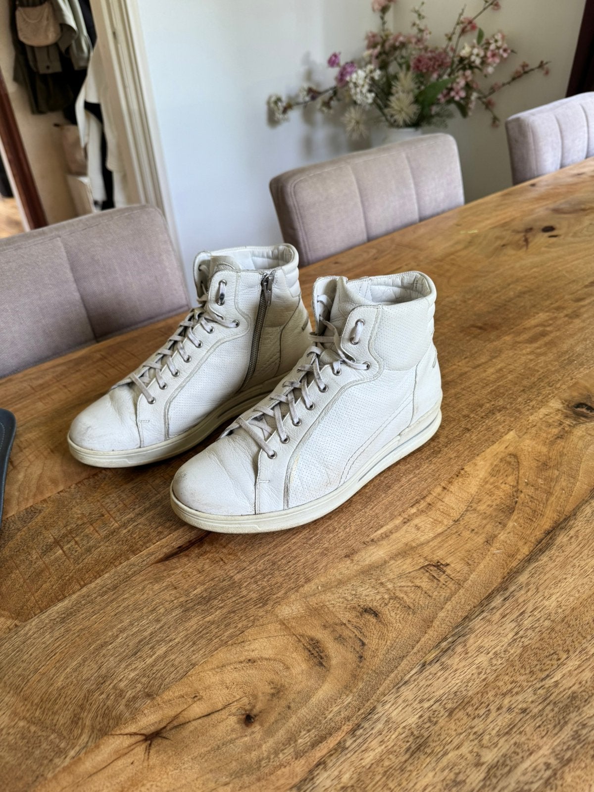 Witte hoge sneakers Durea, 6393 9702 maat 38,5 / 5,5, Wit, Ophalen of Verzenden, Sneakers of Gympen, Gedragen