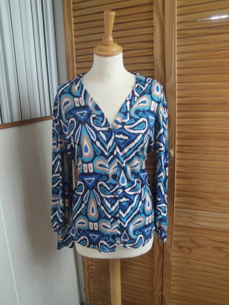 Fijn blousje SAVINNI maat L (z.g.a.n.), Kleding | Dames, Savinni, Meerkleurig, Maat 42/44 (L), Ophalen of Verzenden