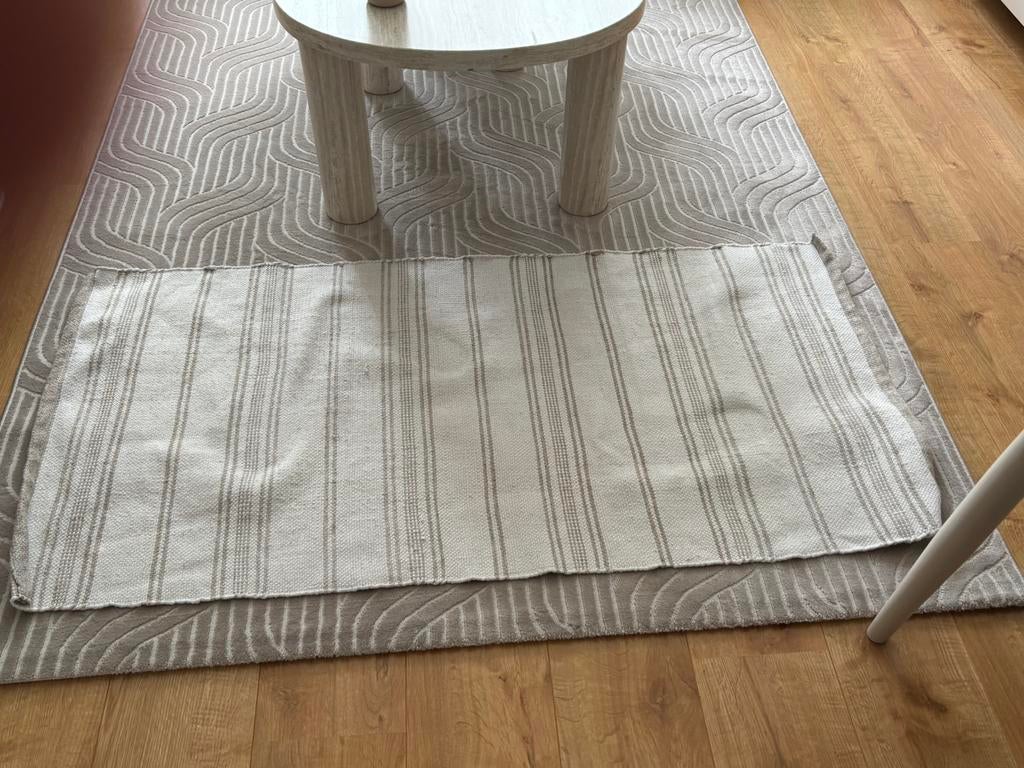 Mat/tapijt, Huis en Inrichting, Ophalen, Beige, 200 cm of meer, Zo goed als nieuw
