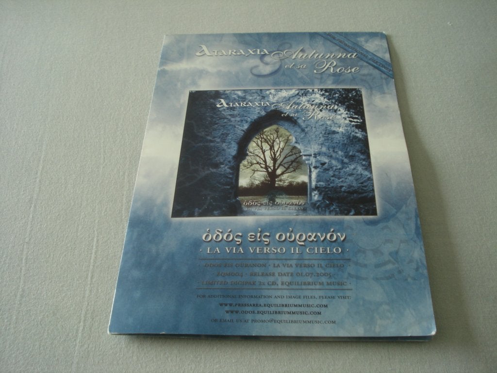 Ataraxia+Autunna Et Sa Rose – Odos Eis Ouranon - VersoCielo, Cd's en Dvd's, Ophalen of Verzenden, Zo goed als nieuw, Album, Digipak