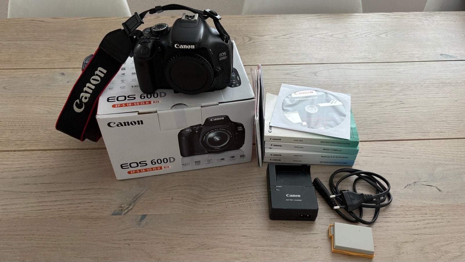Canon EOS 600D Spiegelreflexcamera BODY, Gebruikt, Spiegelreflex, Canon, Screenprotector