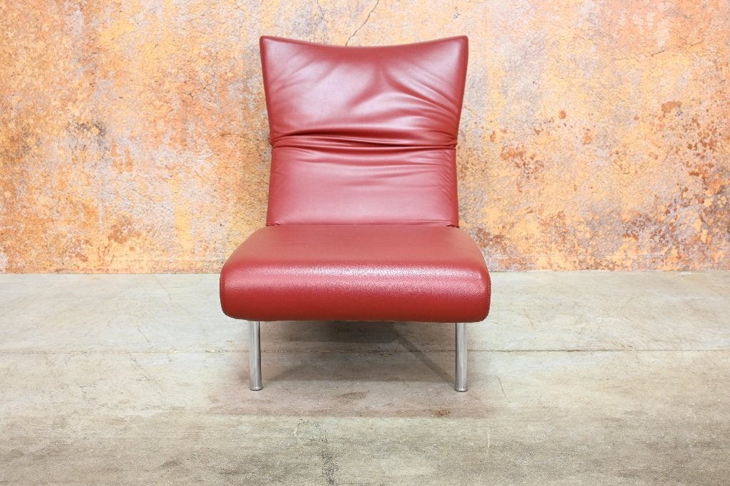 ZGAN 2 rode leren Bonaldo Berlin design fauteuils/chaises, 75 tot 100 cm, Ophalen of Verzenden, Zo goed als nieuw, Bonaldo