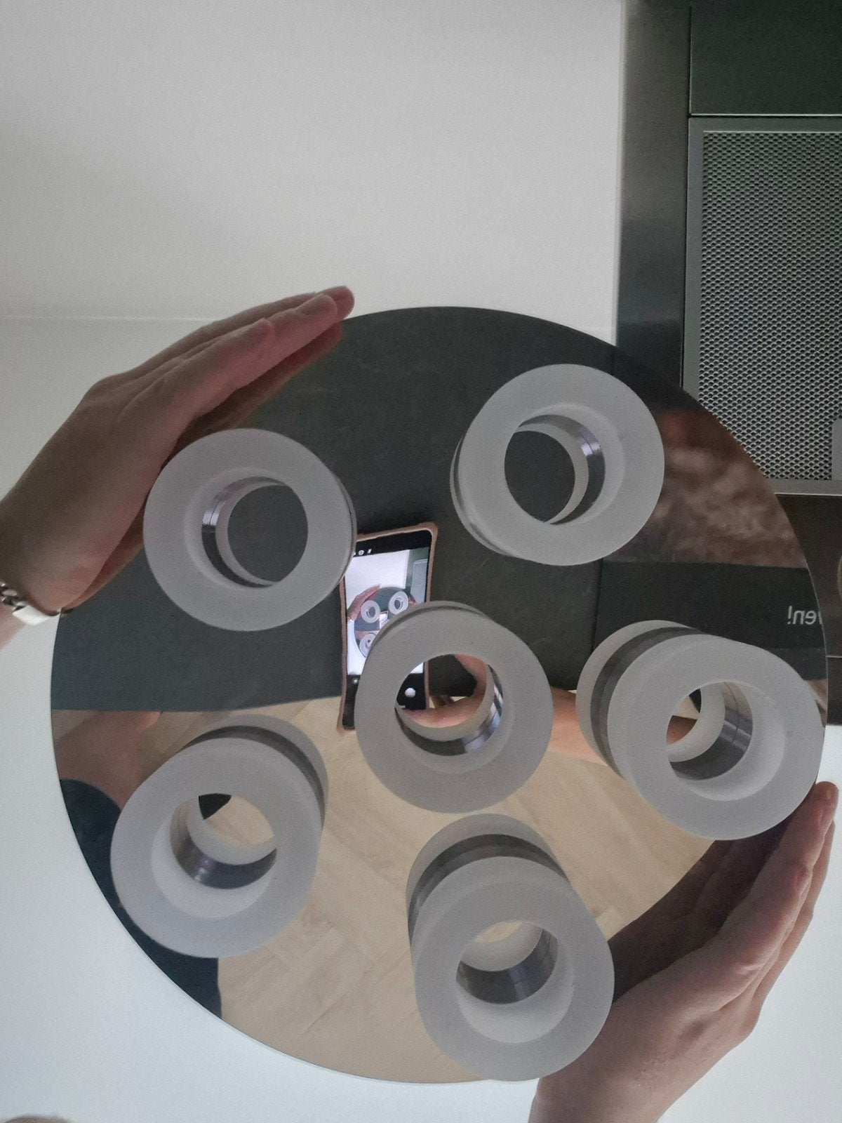 Moderne plafondlamp met 6 lichtpunten, Ophalen, Zilver, Gebruikt, Modern