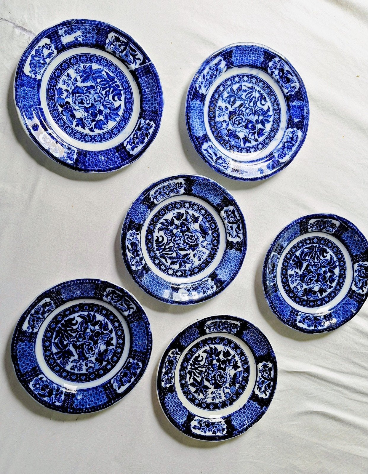 Antieke Petrus Regout Maastricht Tecla Borden Set, Antiek en Kunst, Ophalen of Verzenden