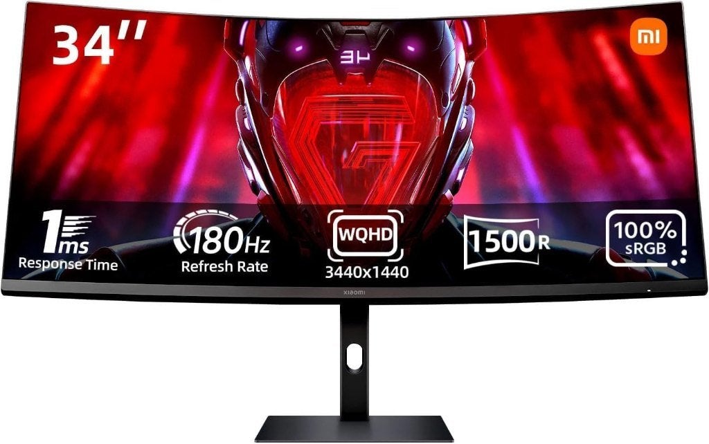 Xiaomi G34WQi Ultrawide Gaming Monitor 34 inch WQHD180Hz, Computers en Software, HDMI, Curved, Xiaomi, VA