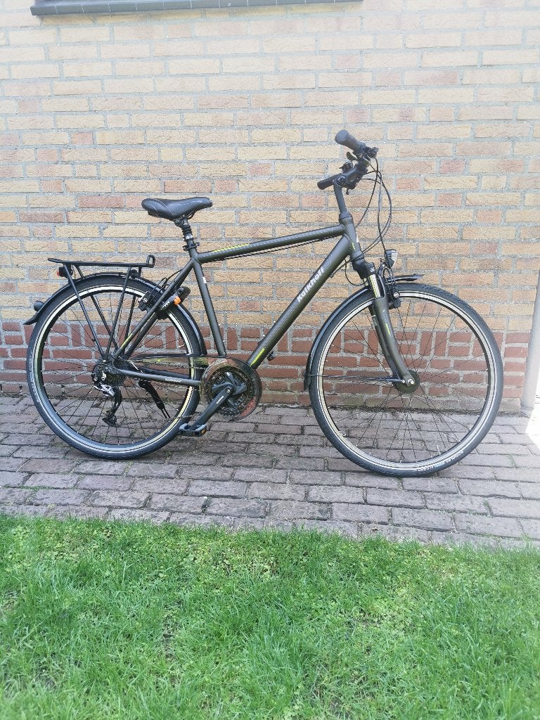 Kalkhoff Agattu hybride fiets maat L 55cm, Fietsen en Brommers, Fietsen | Heren | Herenfietsen, Gebruikt, Velgrem, Versnellingen