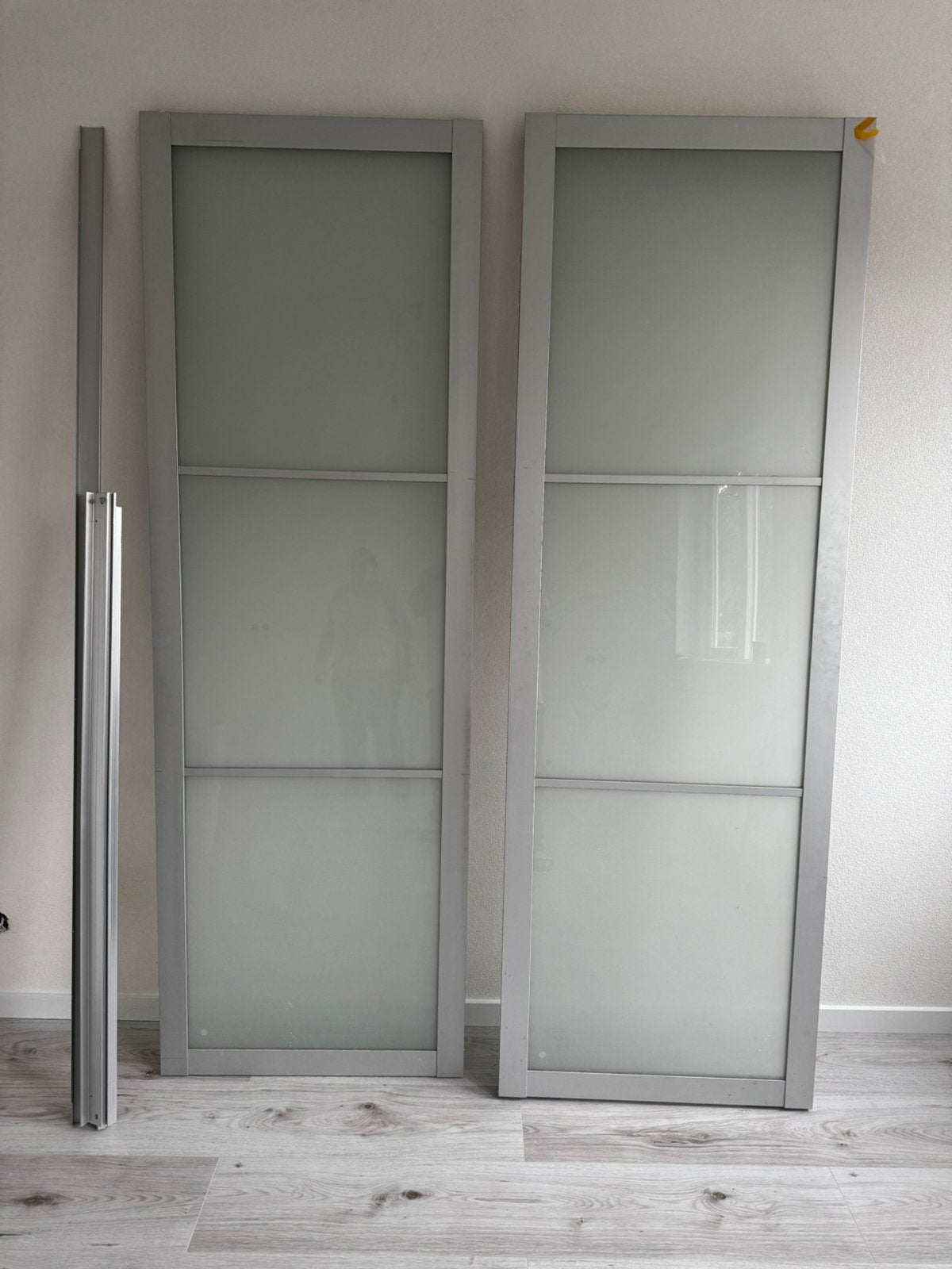 2x mat glas IKEA PAX schuifdeuren - 236x75 cm, Ophalen, 200 cm of meer, 50 tot 100 cm, Zo goed als nieuw