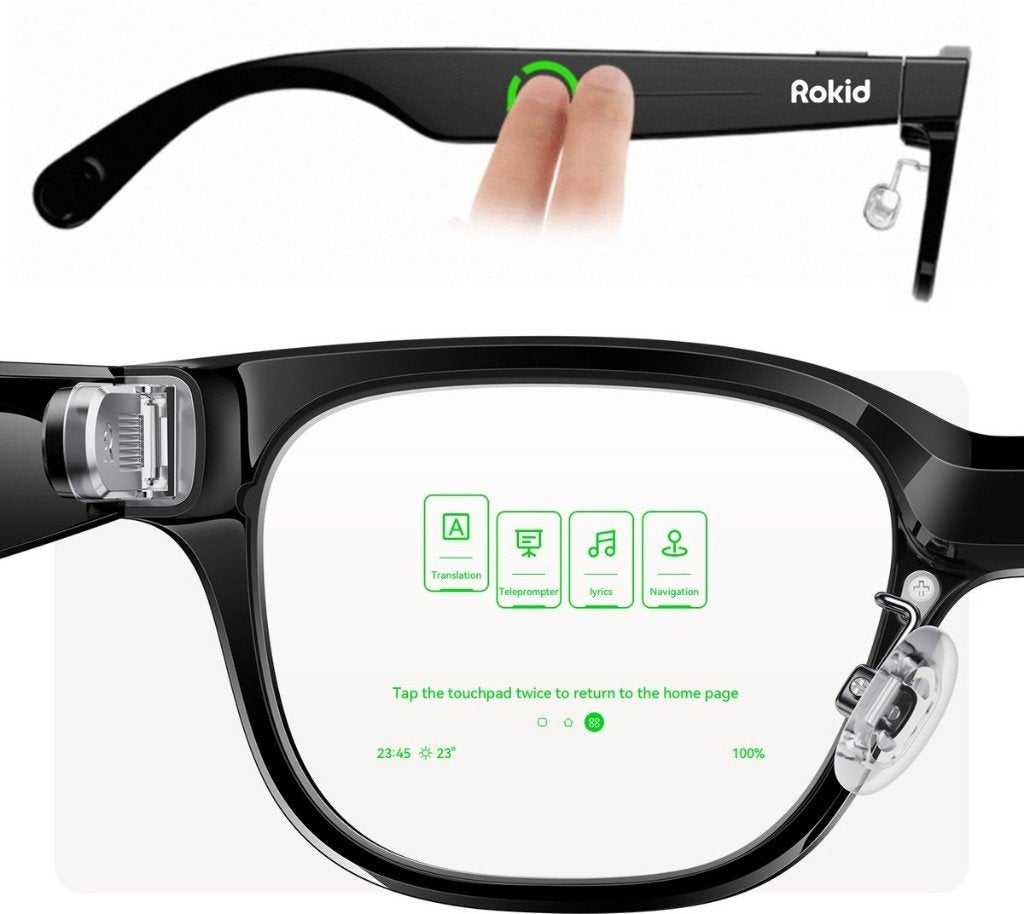 Rokid-bril met display, AI en AR-Smartbril Gloednieuw, Hangzhou Lingban Technology Co.,Ltd, Global-support@rokid.com, Nieuw, Rokid