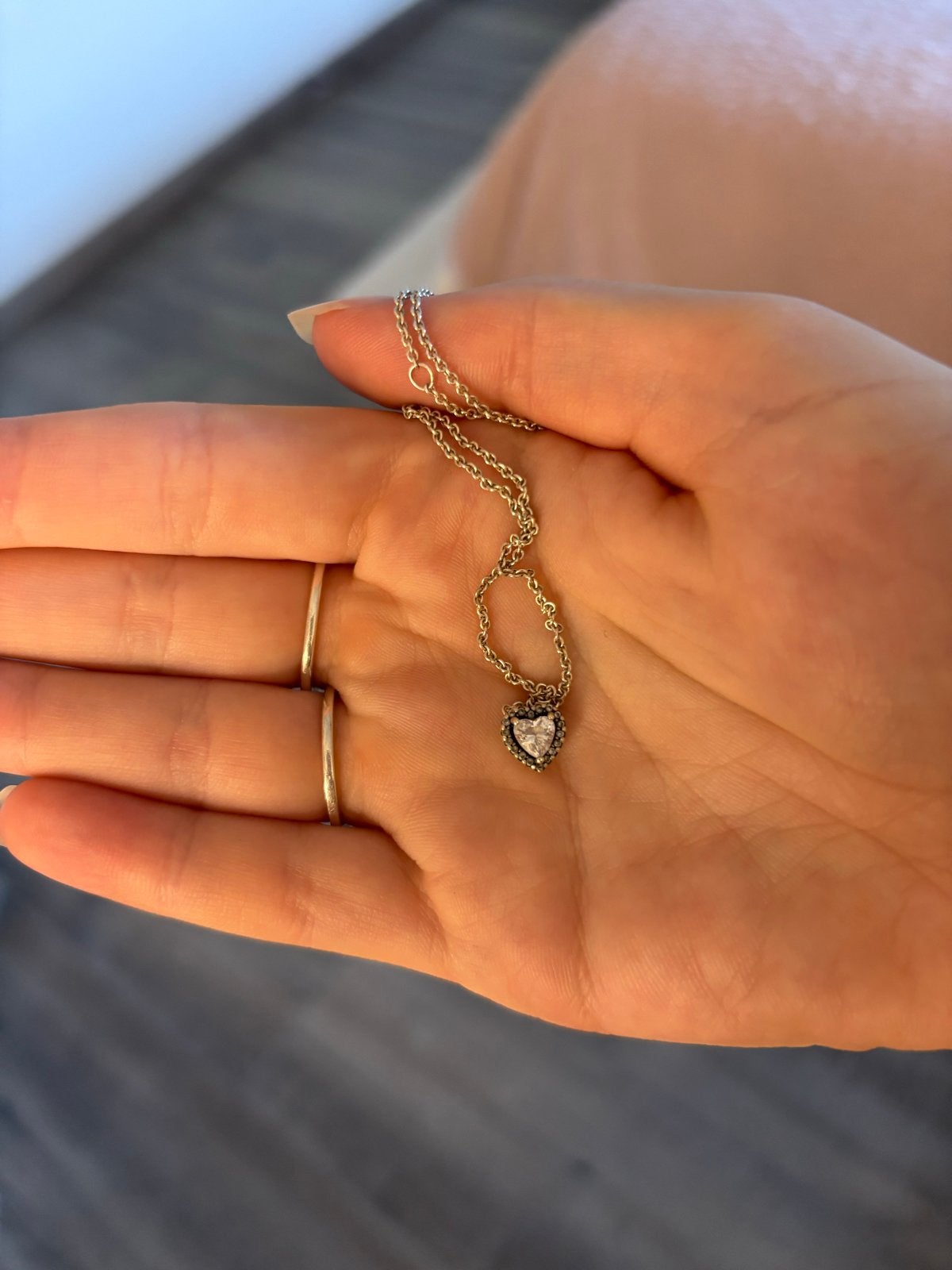 Pandora Verhoogd Hart Halsketting Sterling Zilver, Sieraden, Tassen en Uiterlijk, Kettingen, Ophalen of Verzenden, Zo goed als nieuw