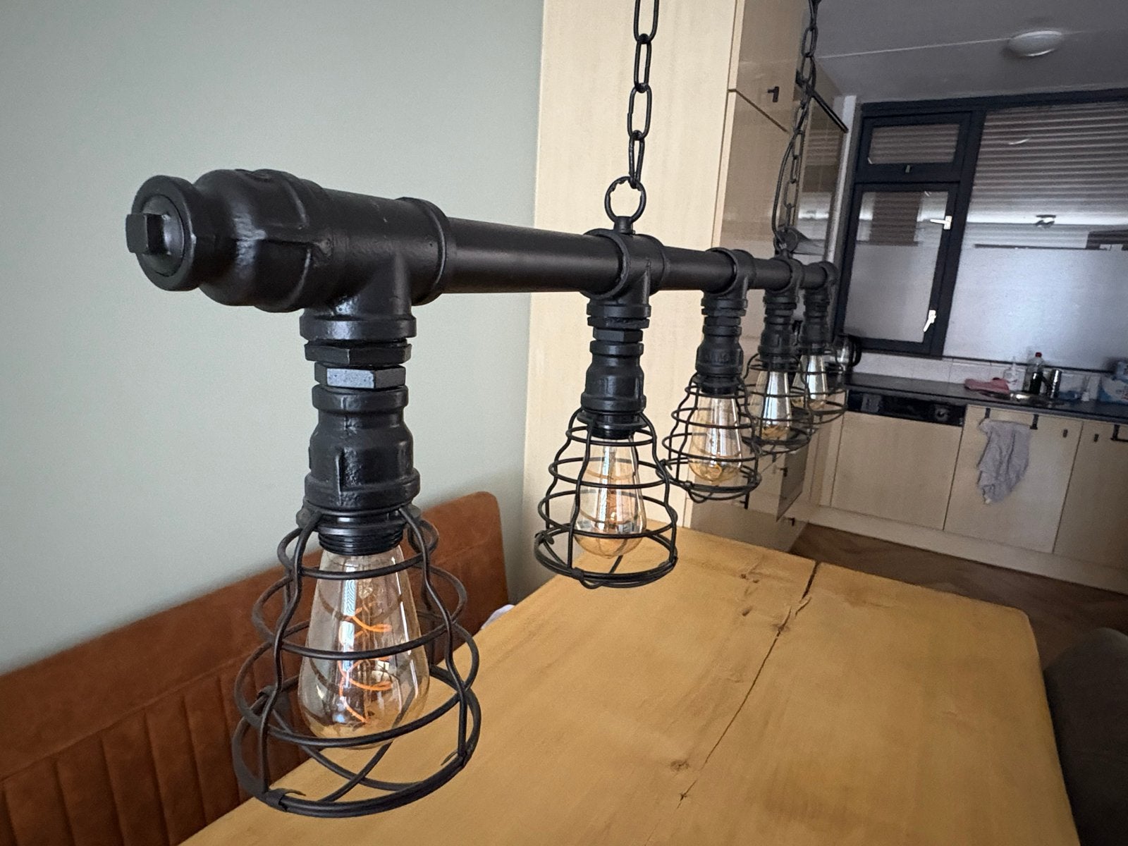 Industriële hanglamp HACO, Ophalen, Zo goed als nieuw, Metaal, E27 (groot)