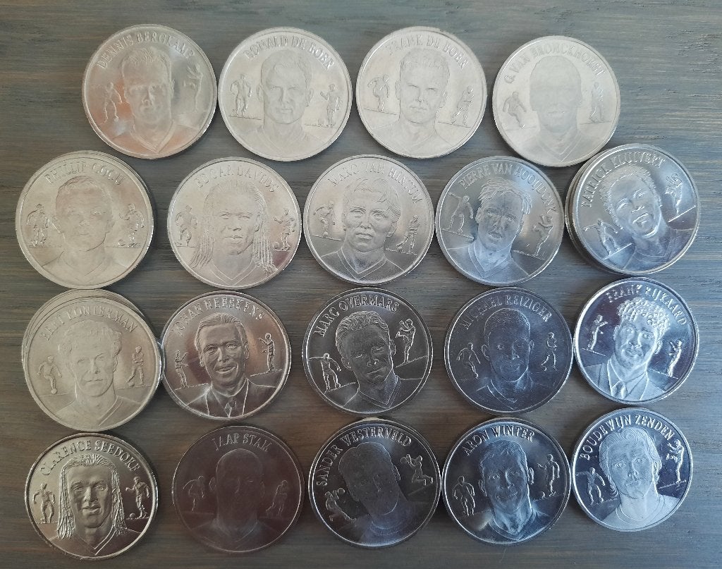 24 knvb munten Oranje 2000, Verzamelen, Ophalen of Verzenden, Zo goed als nieuw, Overige binnenlandse clubs, Overige typen