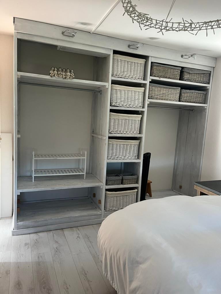 Kledingkast steigerhout, Huis en Inrichting, Kasten | Kledingkasten, Met plank(en), Gebruikt, 200 cm of meer, 150 tot 200 cm