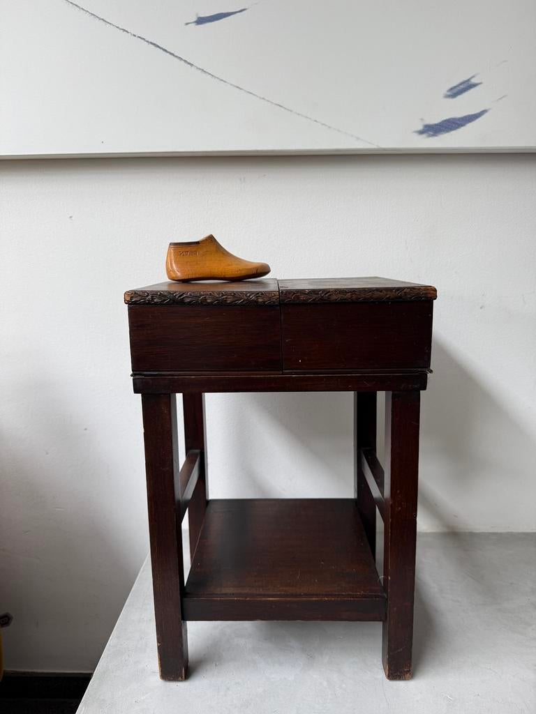 Antiek schoenmakerskastje | bijzonder vintage houten kastje, Huis en Inrichting, Krukjes, Ophalen, Zo goed als nieuw, Hout