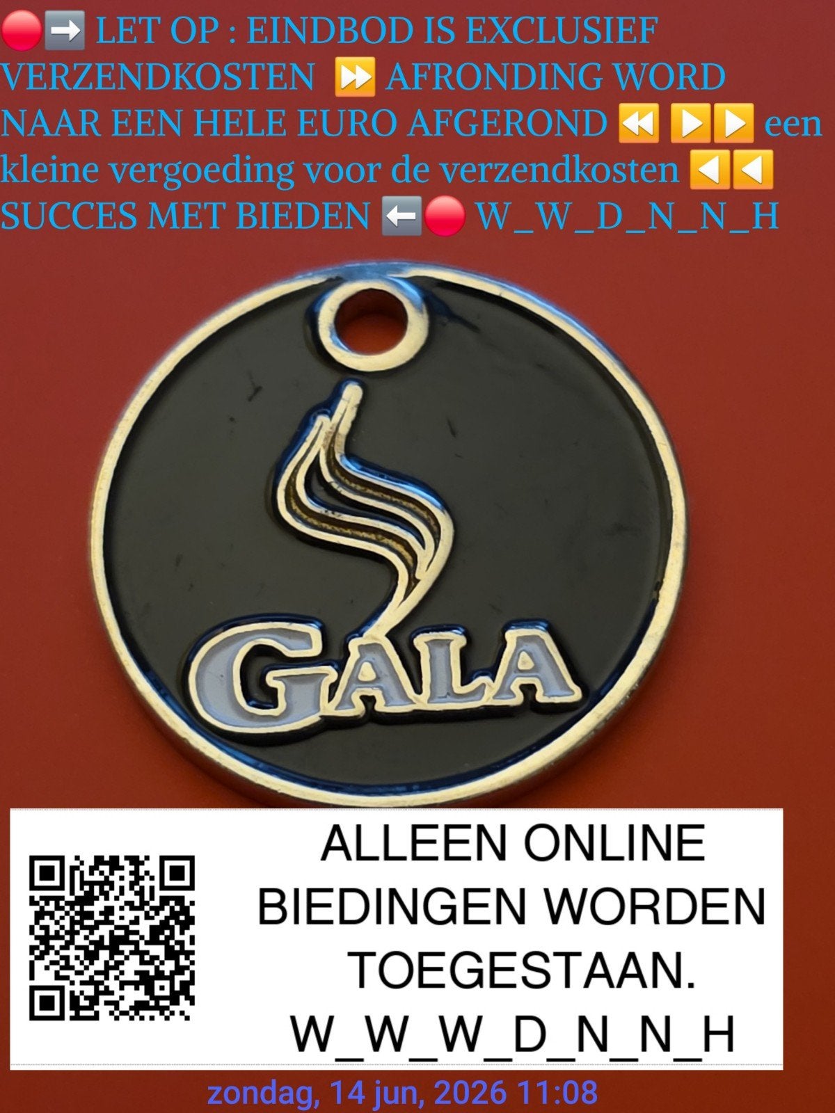 Winkelwagenpenning: gala koffie, Verzamelen, Verzenden