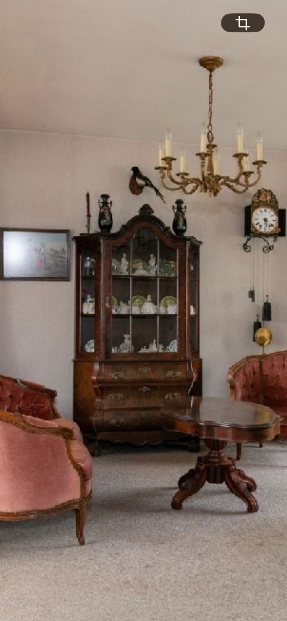 Antieke Hollandse Vitrinekast - Barok Stijl, Ophalen