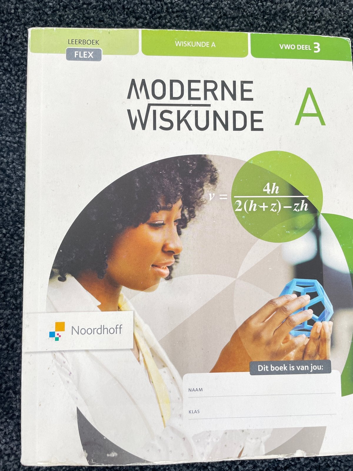 Moderne Wiskunde A VWO Deel 3 Leerboek, Ophalen of Verzenden, Gelezen, VWO, Wiskunde A