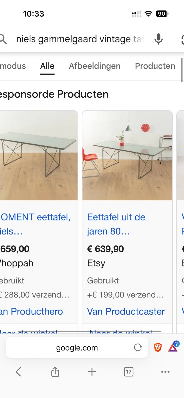 Niels Gammelgaard vintage eettafel opknapper, Doe-het-zelf en Verbouw, Glas en Ramen, Ophalen of Verzenden, Zo goed als nieuw