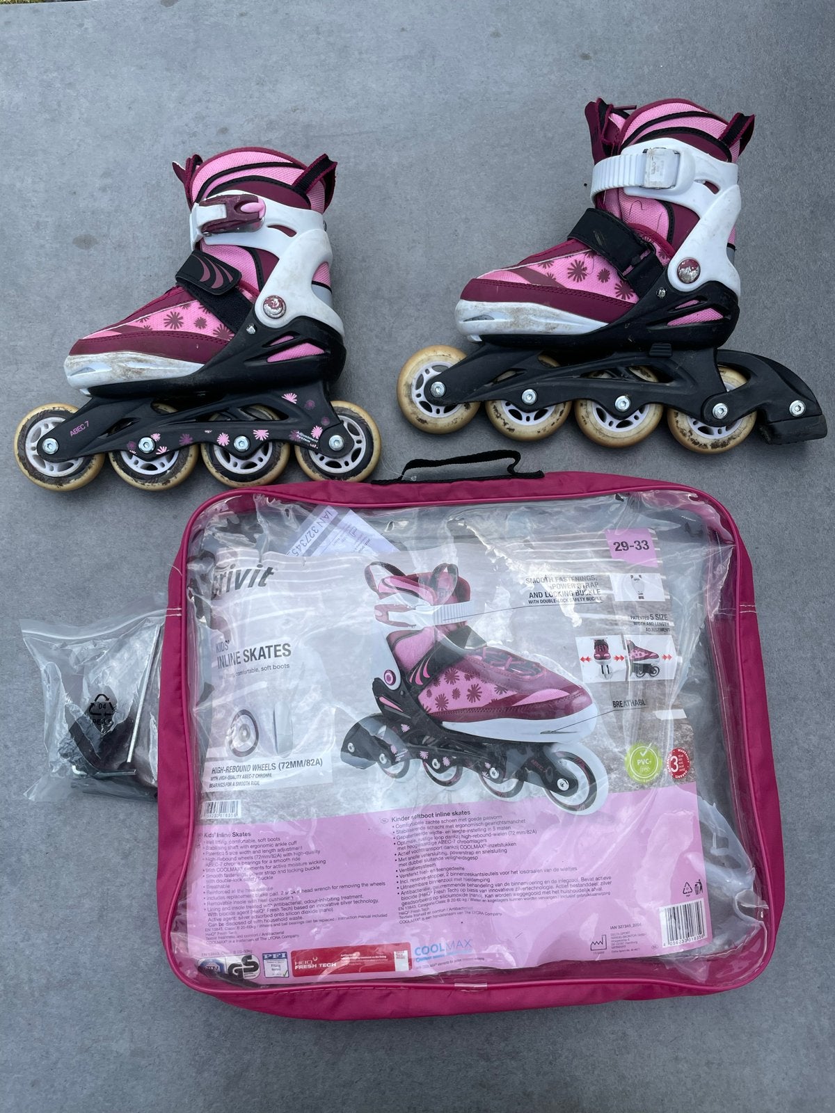 Crivit Kinder Softboot Inlineskates - Maat 29-33, Ophalen, Verstelbaar, Gebruikt, Kinderen