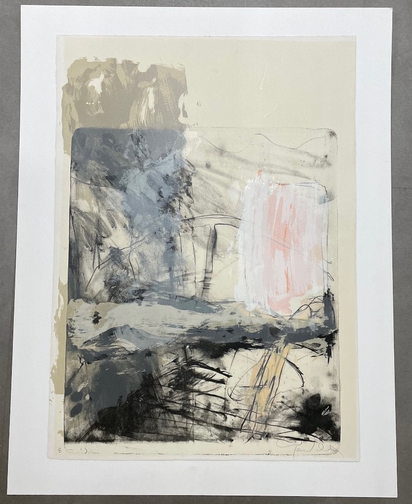 Bruggelings getiteld zeefdruk Gerard Dekker genummerd, Antiek en Kunst, Ophalen of Verzenden