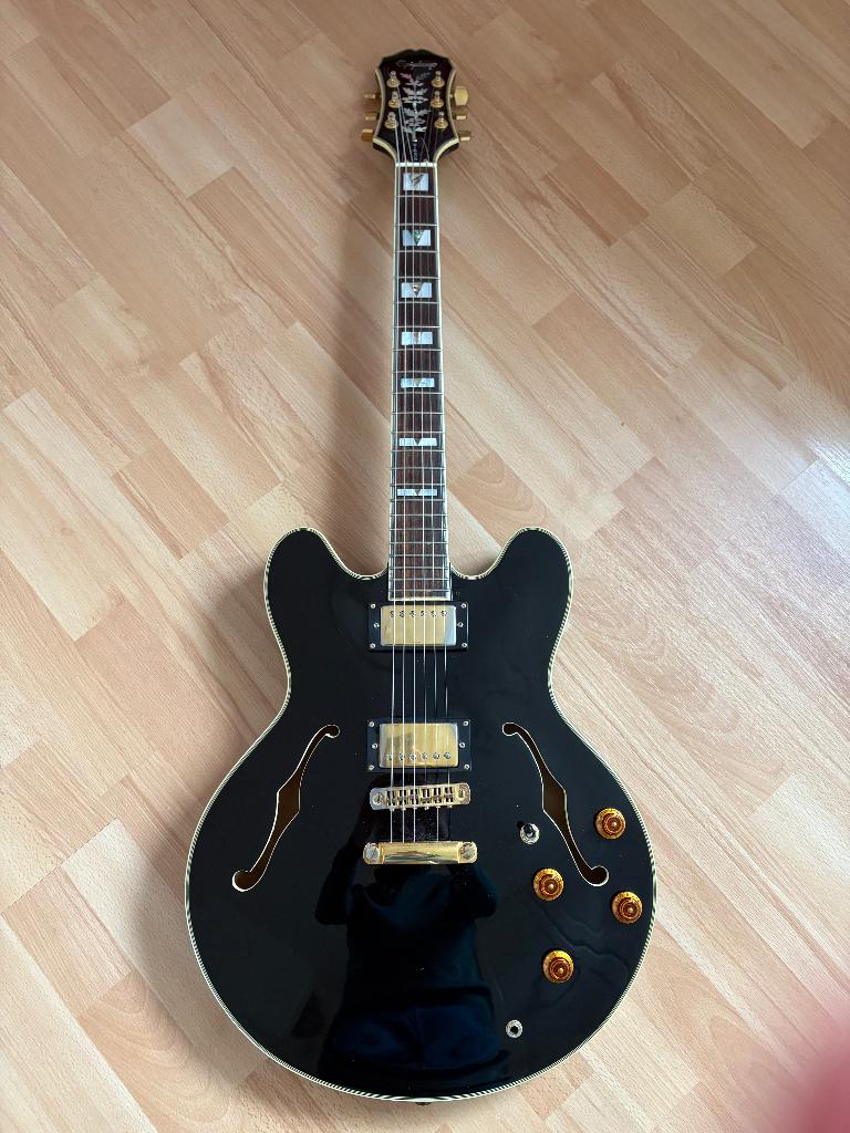Te koop/ruil: Epiphone Sheraton gitaar 1994 MIK, Ophalen of Verzenden, Gebruikt, Semi-solid body, Epiphone