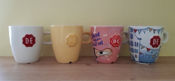 Douwe Egberts D.E. koffiekop, Royal Raja, Mosa, Huis en Inrichting, Keuken | Servies, Ophalen of Verzenden, Zo goed als nieuw