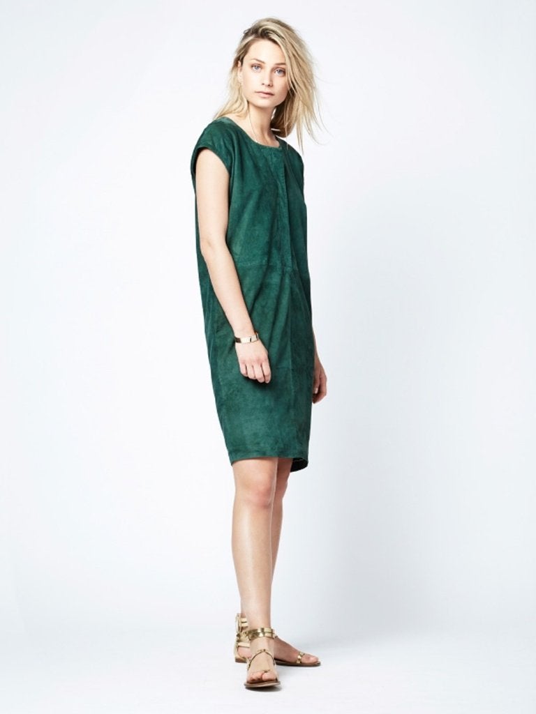 dante 6 beaumont suede shirt dress jurk tuniek | 36, Verzenden, Nieuw, Maat 36 (S), Groen