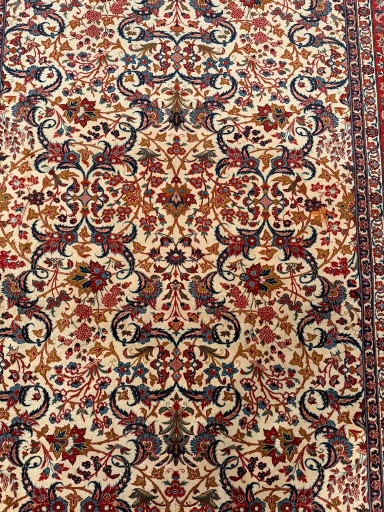 Perzisch Tapijt Isfahan ( Persian Carpet/ Rug ) 366 x 280 cm, Wol, 200 cm of meer, Ophalen of Verzenden, Zo goed als nieuw