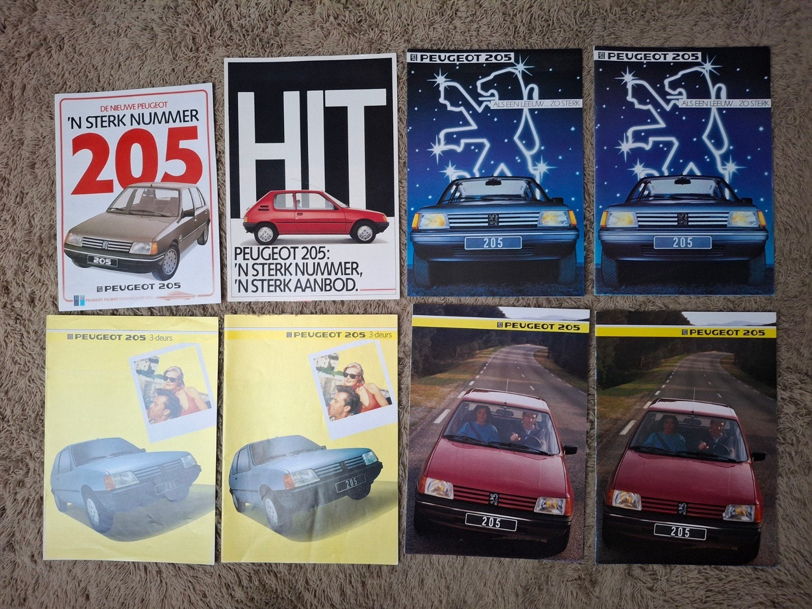 uitgebreid lot autofolders Peugeot 205, Verzenden, Peugeot