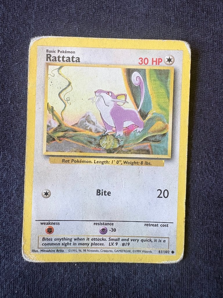 Rattata - Base 61/102 - Light Played, Ophalen of Verzenden, Nieuw