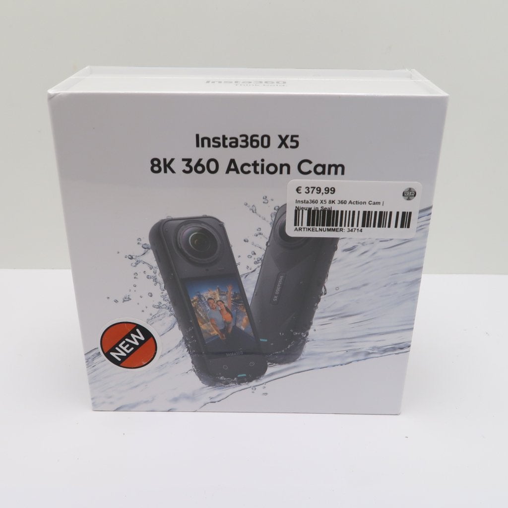 Insta360 X5 8K 360 Action Cam | Nieuw in Seal, Audio, Tv en Foto, Actiecamera's, Insta360, Nieuw, https://www.insta360.com/contact