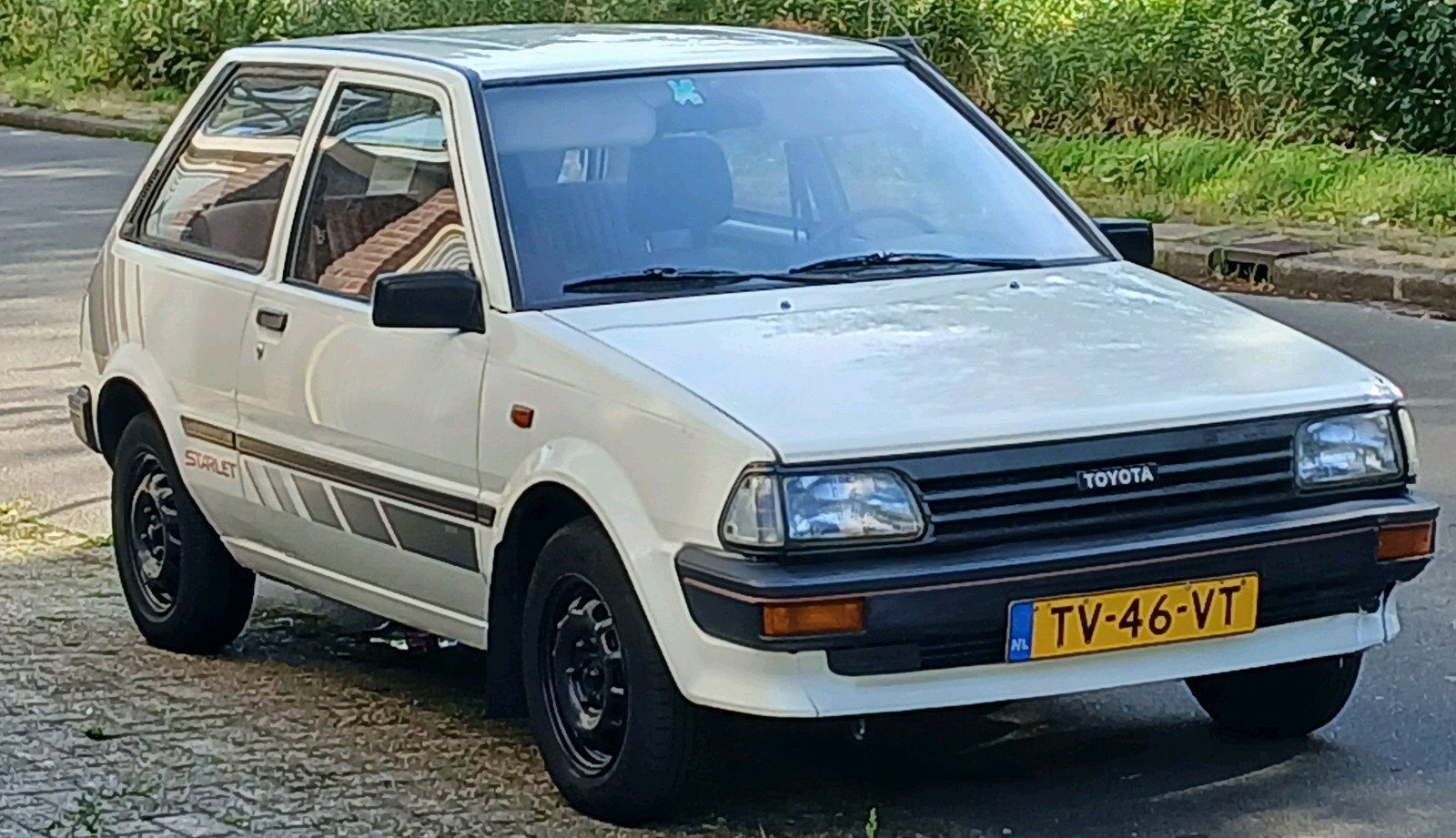 Leuke Toyota Starlet 1.3 XL 12V 1989 Wit, Auto's, 74 pk, 4 cilinders, Starlet, Wit