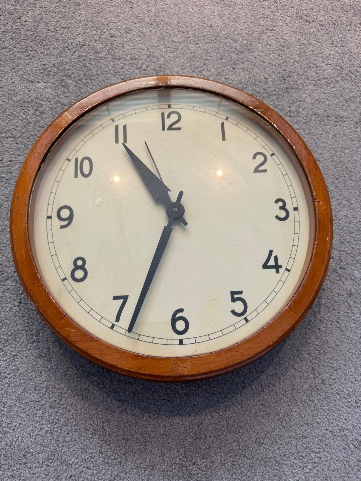 Vintage Fabriekshal Klok - 34 cm - Elektrisch, Ophalen of Verzenden