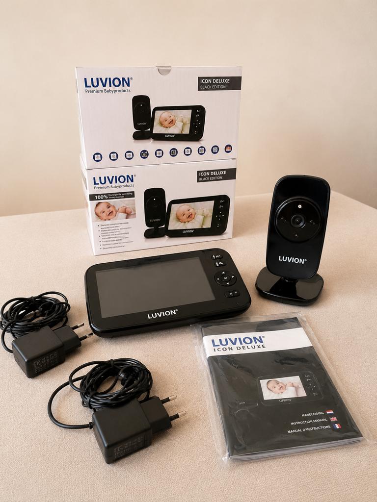 Luvion Icon Deluxe Babyfoon Black Edition, Ophalen of Verzenden, Zo goed als nieuw, 250 meter of meer, Camera