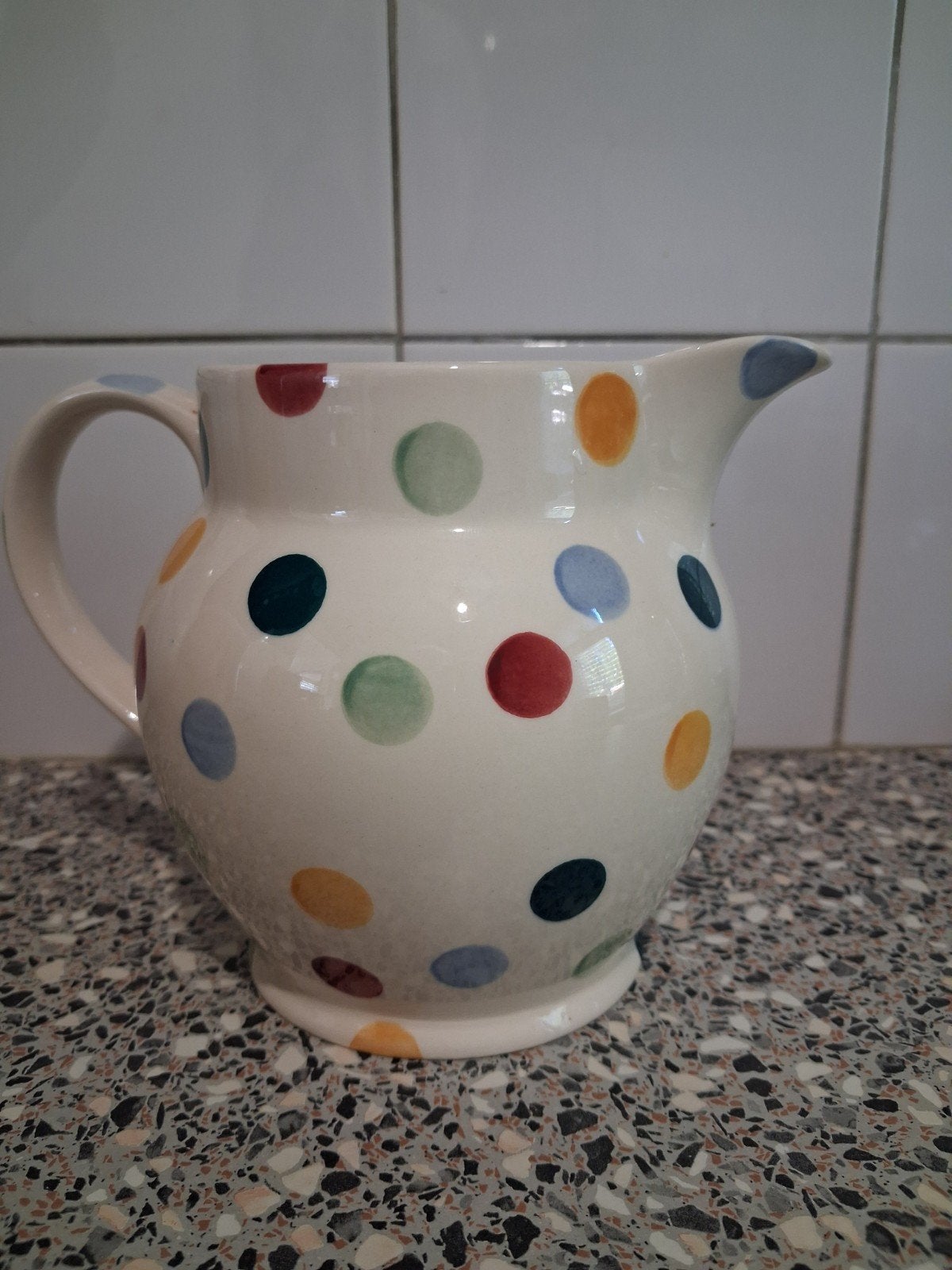 Emma Bridgewater 1.5 pint jug Polka Dot, Ophalen of Verzenden, Zo goed als nieuw, Overige stijlen, Kop(pen) en/of Schotel(s)