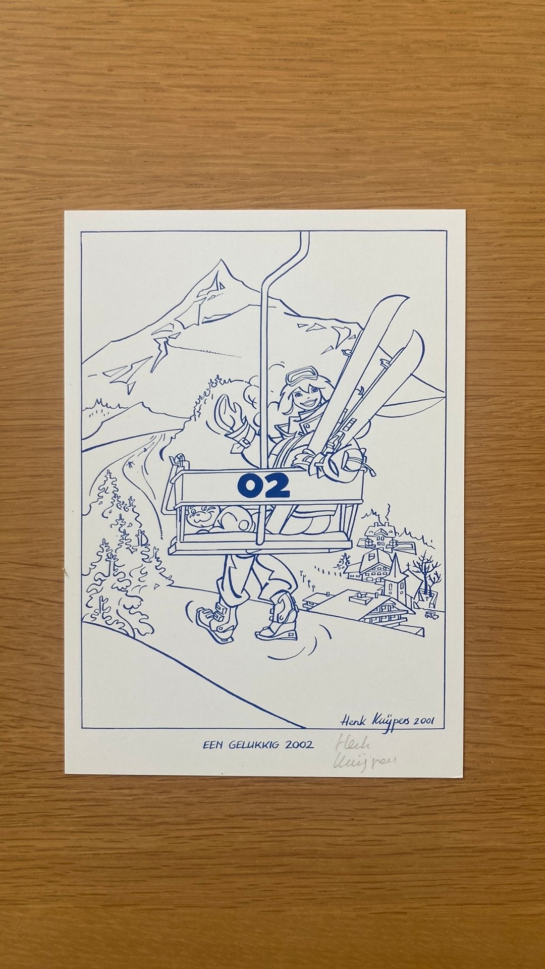 Franka kerstkaart 2001 "Een gelukkig 2002", Eén stripboek, Ophalen of Verzenden, Nieuw