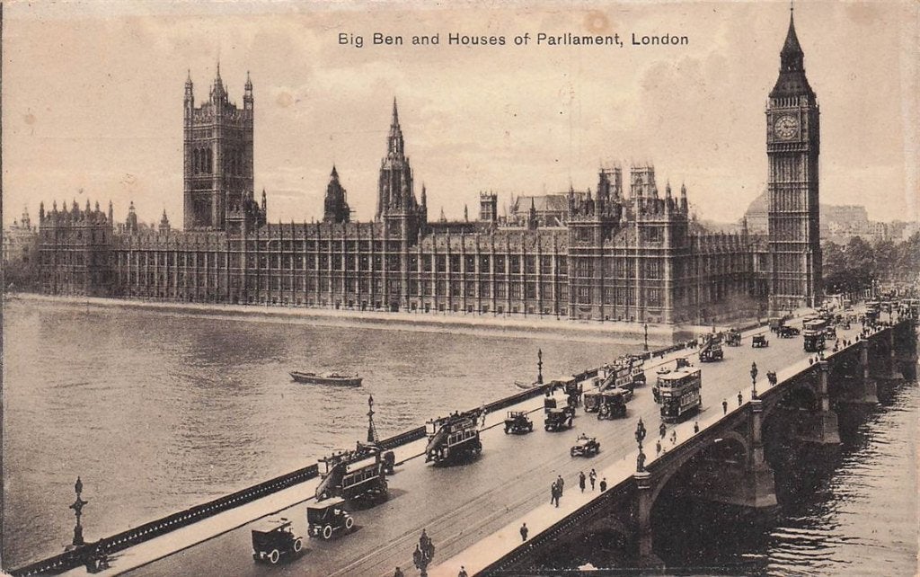702-324-015 Big Ben And Houses Of Parliament London, Verzamelen, Ansichtkaarten | Buitenland, Verzenden, Voor 1920, Engeland