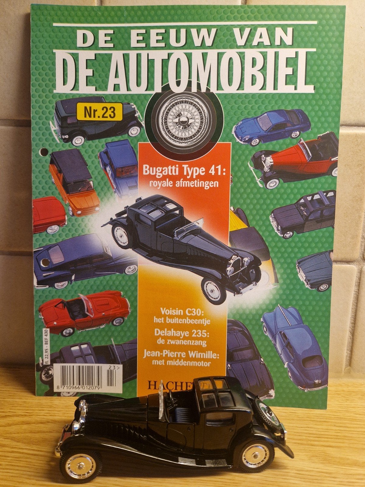 solido bugatti royale coupe de ville 1928 tijdschrift doosje, Ophalen of Verzenden, Zo goed als nieuw, Auto, Solido
