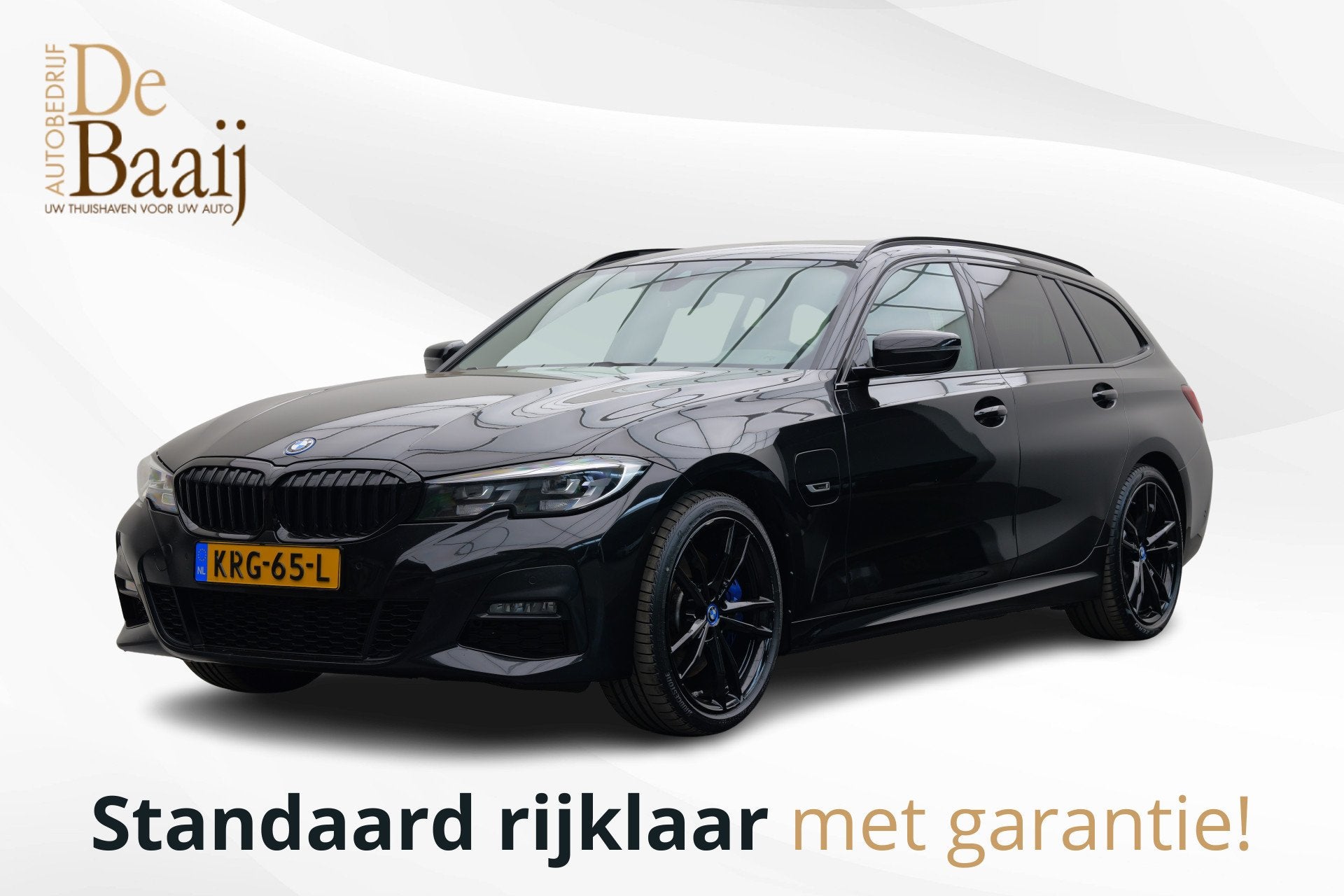 BMW 3 Serie Touring 320e M Sport | Half leer | 19" Licht met, 1998 cc, Gebruikt, Zwart, 4 cilinders