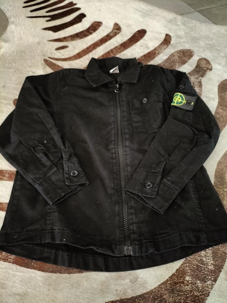 Stone Island Zwart Overhemd/Jas Maat 110, Kinderen en Baby's, Gebruikt, Overhemd of Blouse, Ophalen of Verzenden, Stone Island