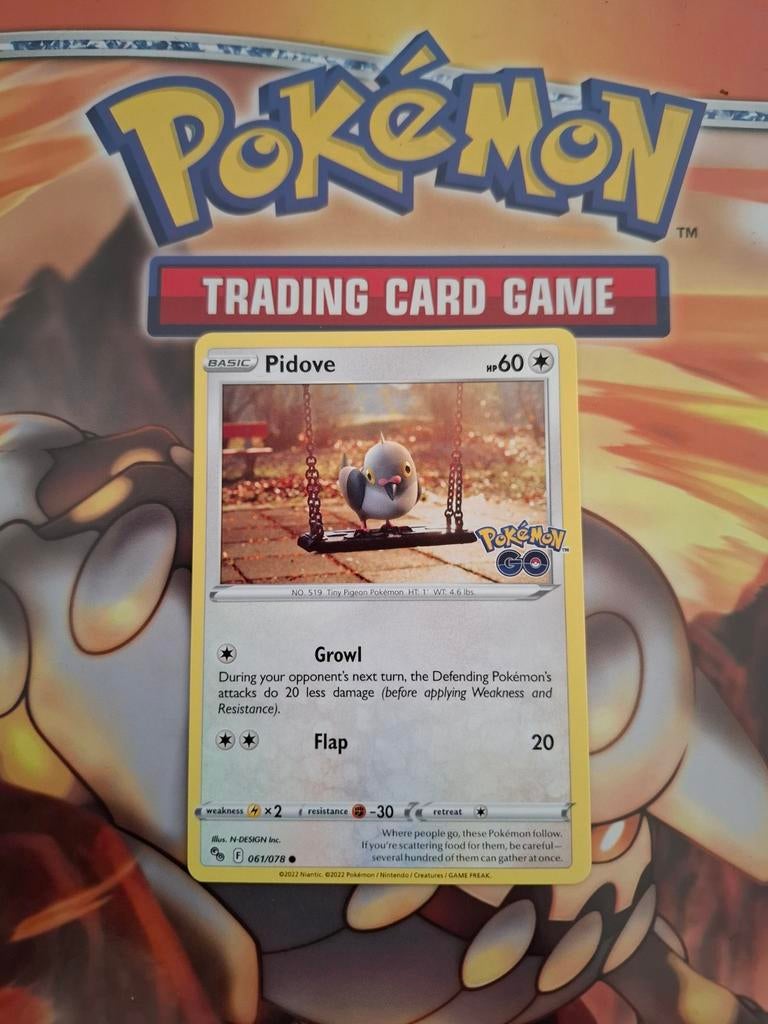 Pidove 061/078 pokemon go set nm, Ophalen of Verzenden, Zo goed als nieuw, Losse kaart