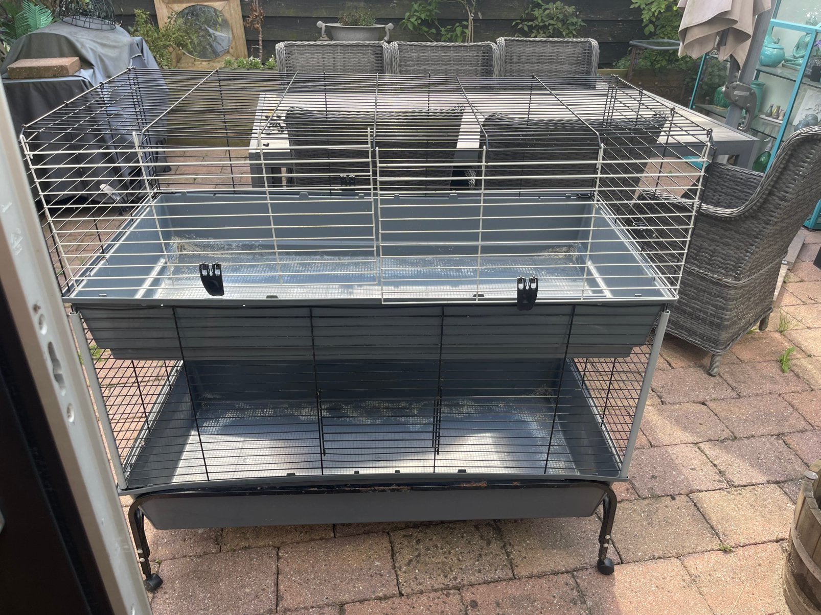 Konijn/caviakooi, Dieren en Toebehoren, Knaagdieren en Konijnen | Hokken en Kooien, Ophalen, Kooi, Gebruikt, 90 cm of meer
