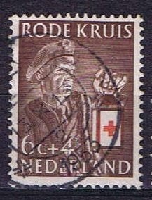 Nederland 1953 nrs. 608 Rode Kruis Man met lamp, Verzenden, Gestempeld, Overige thema's
