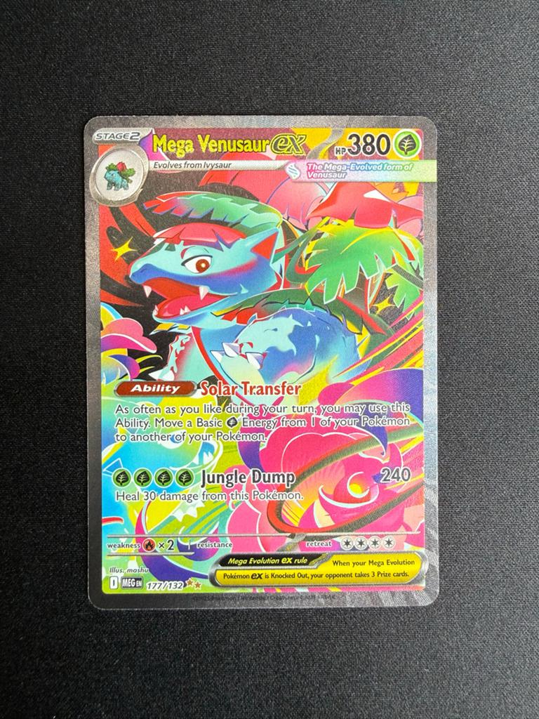 Mega Venusaur EX Pokémon Kaart 177/132 - Mega Evolutin, Ophalen, Zo goed als nieuw, Losse kaart