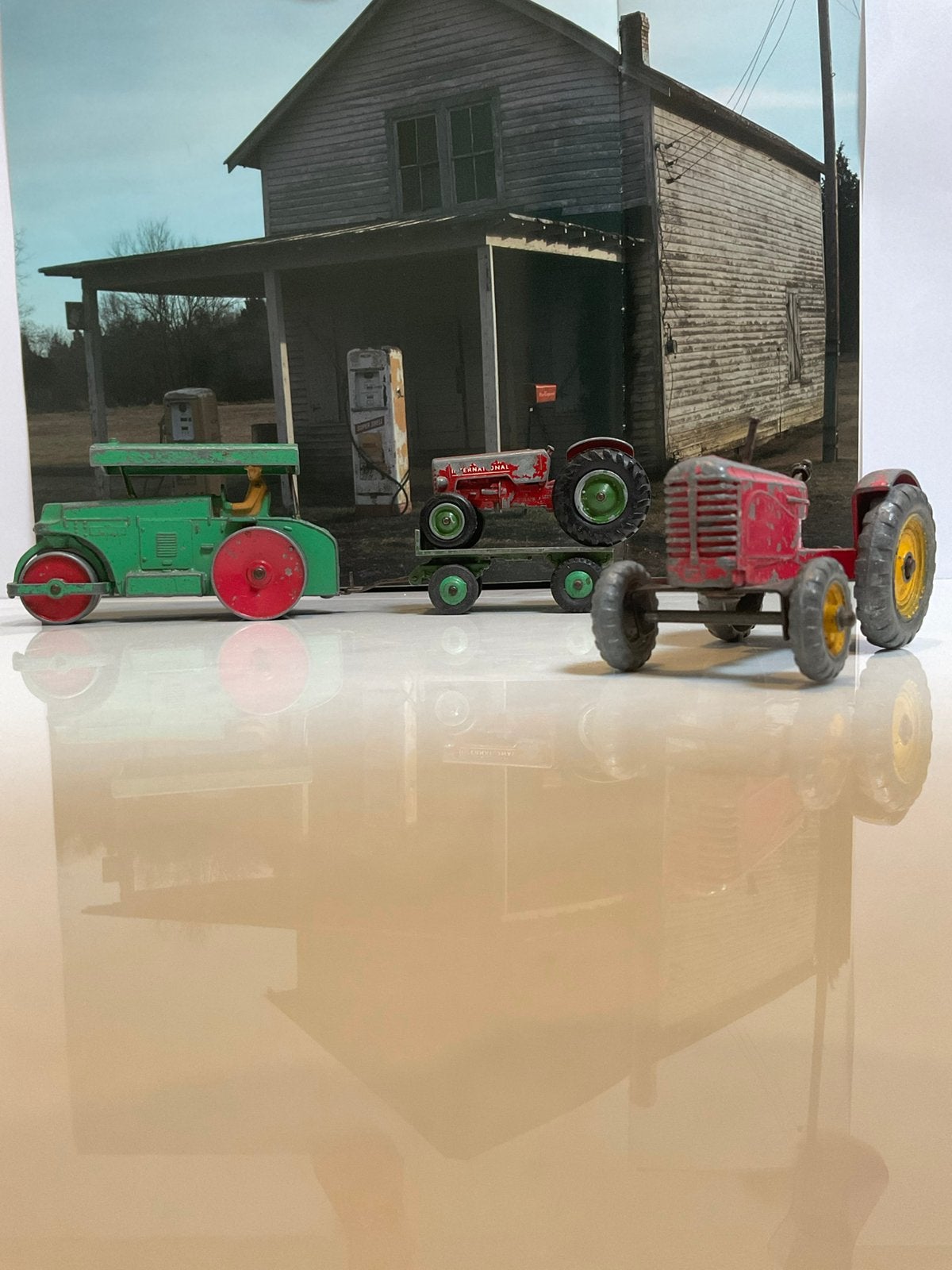 Dinky Toys Aveling Road Roller & Tractor M. Harris 1950’s, Ophalen of Verzenden, Zo goed als nieuw