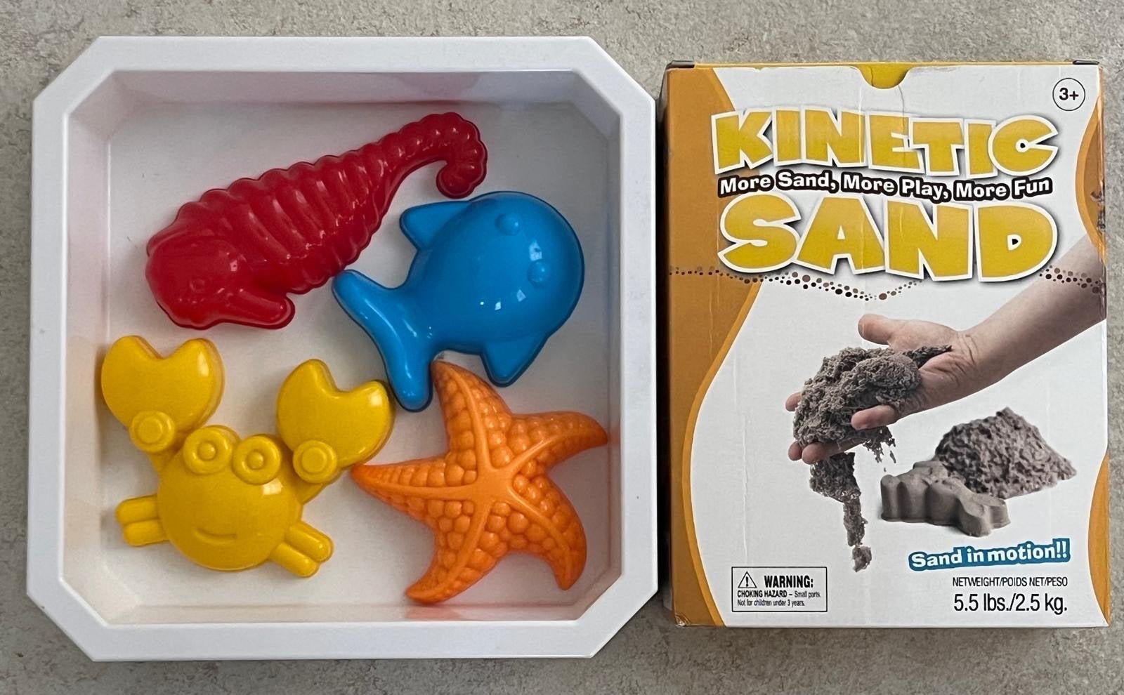 Kinetic Sand speelset met vormen - 2.5 kg zand, Kinderen en Baby's, Speelgoed | Educatief en Creatief, Ophalen of Verzenden, Nieuw
