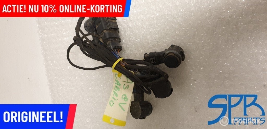 A3 8V PDC PARKEERSENSOREN SET + Kabel 8V0971104 ACHTERBUMPER, Audi, Gebruikt, Audi, Ophalen of Verzenden