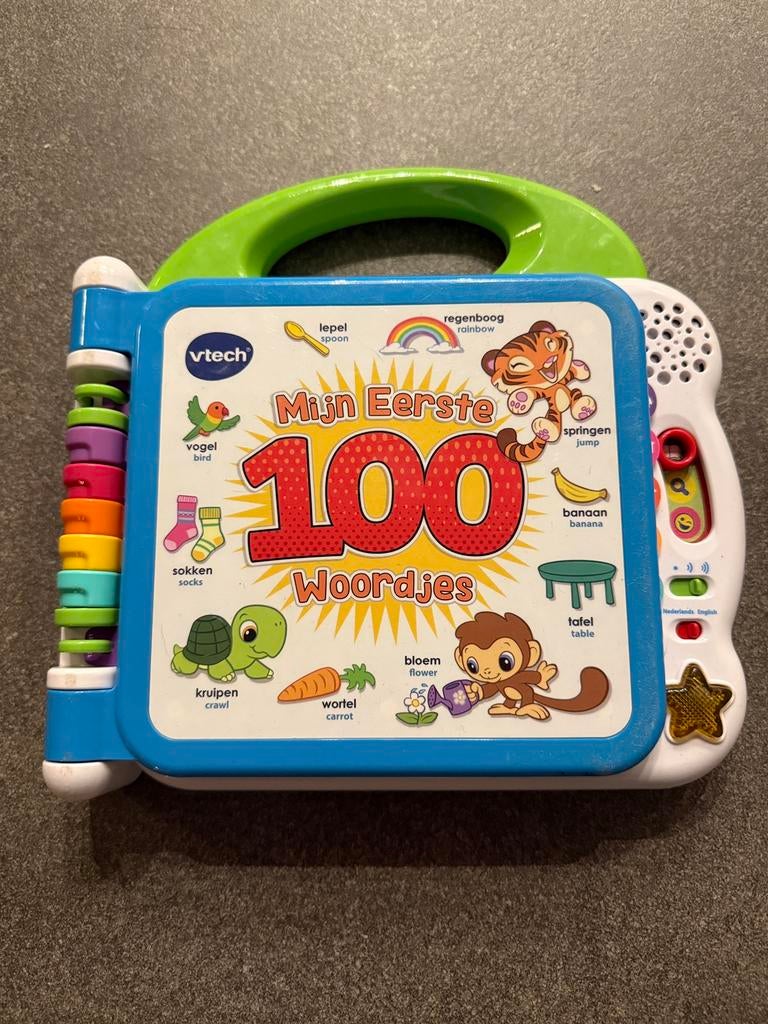 Vtech interactief boek ‘Mijn eerste 100 woordjes’, Ophalen of Verzenden, Gebruikt, 6 maanden tot 2 jaar