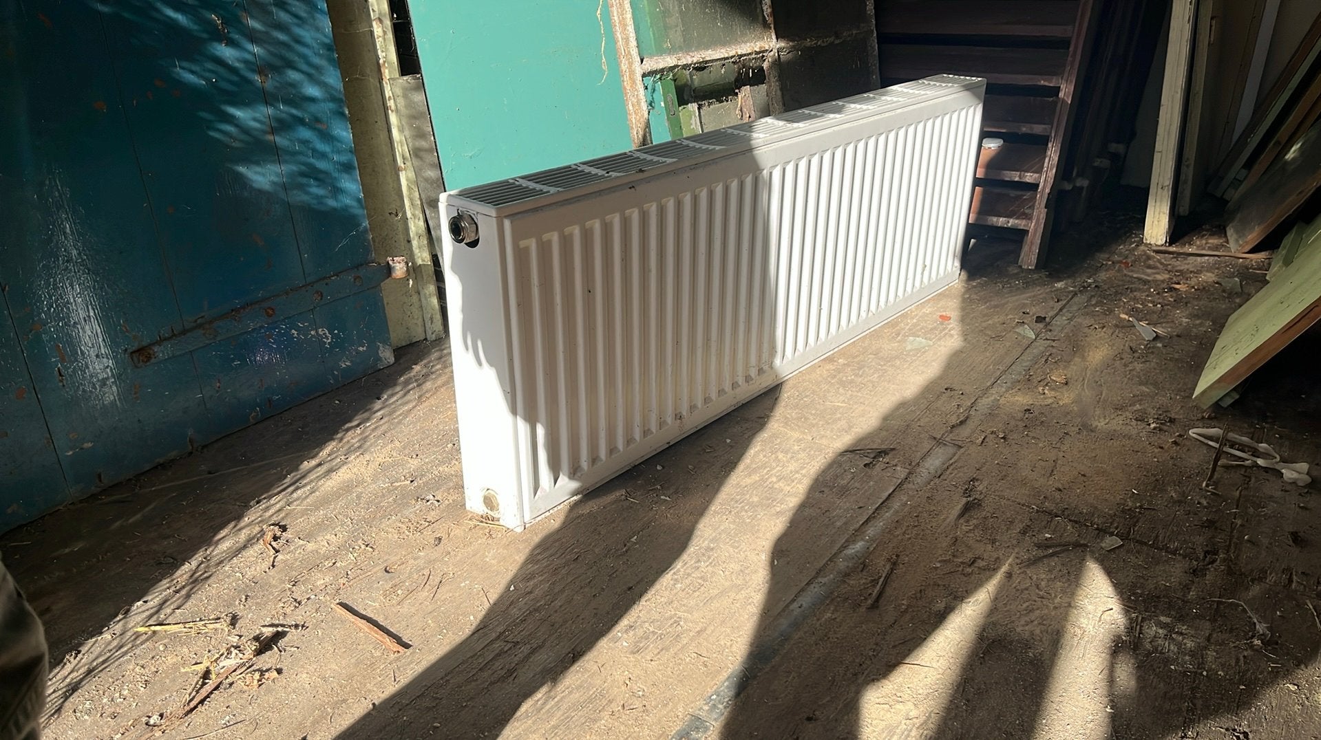 Radiator 120x40 incl beugels en kranen, Ophalen of Verzenden, Gebruikt, Radiator, 30 tot 80 cm